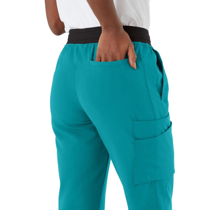Varick ave Women's Scrub Pants Teal Blue S Tall