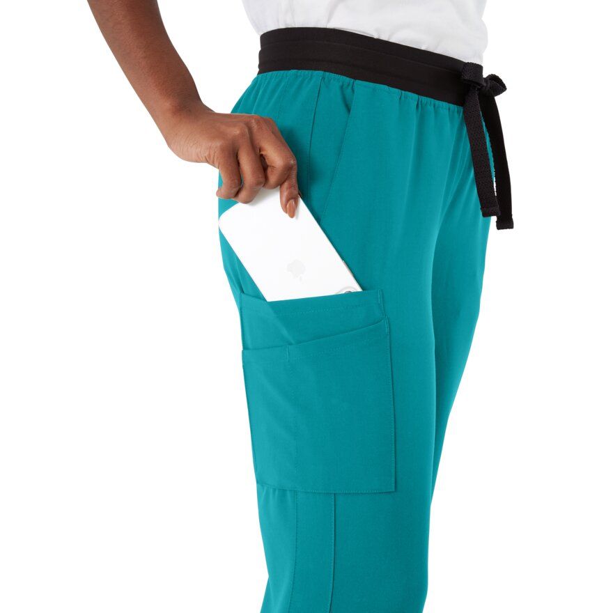 Varick ave Women's Scrub Pants Teal Blue S Tall