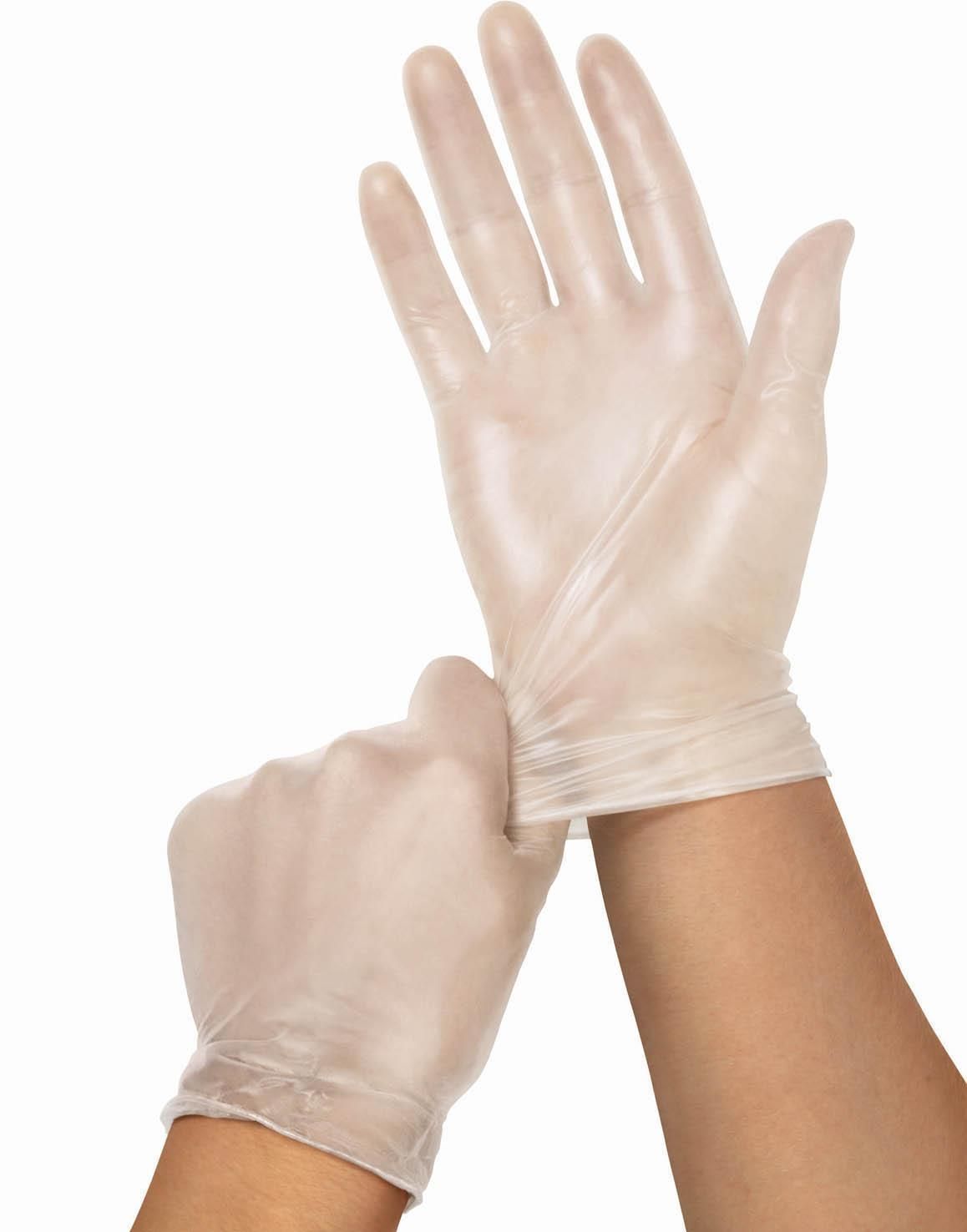 CA Only Clear Vinyl Medical Exam Gloves M 1500Ct
