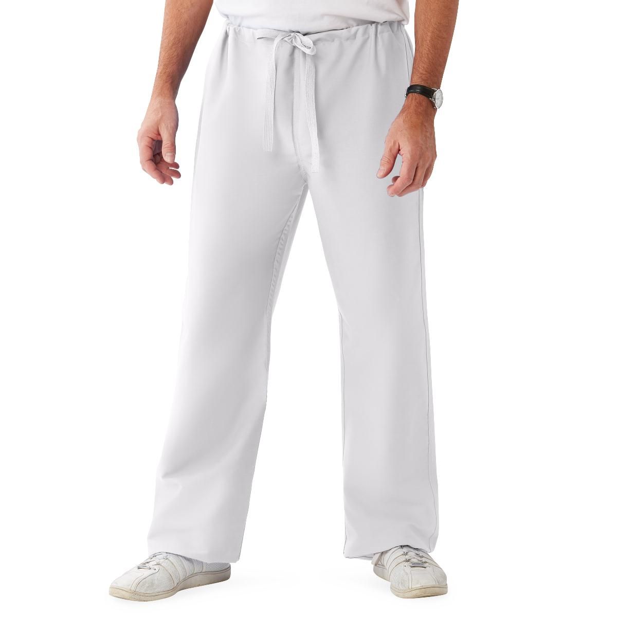 ComfortEase Rev Scrub Pant White Medline XL Reg 1Ct