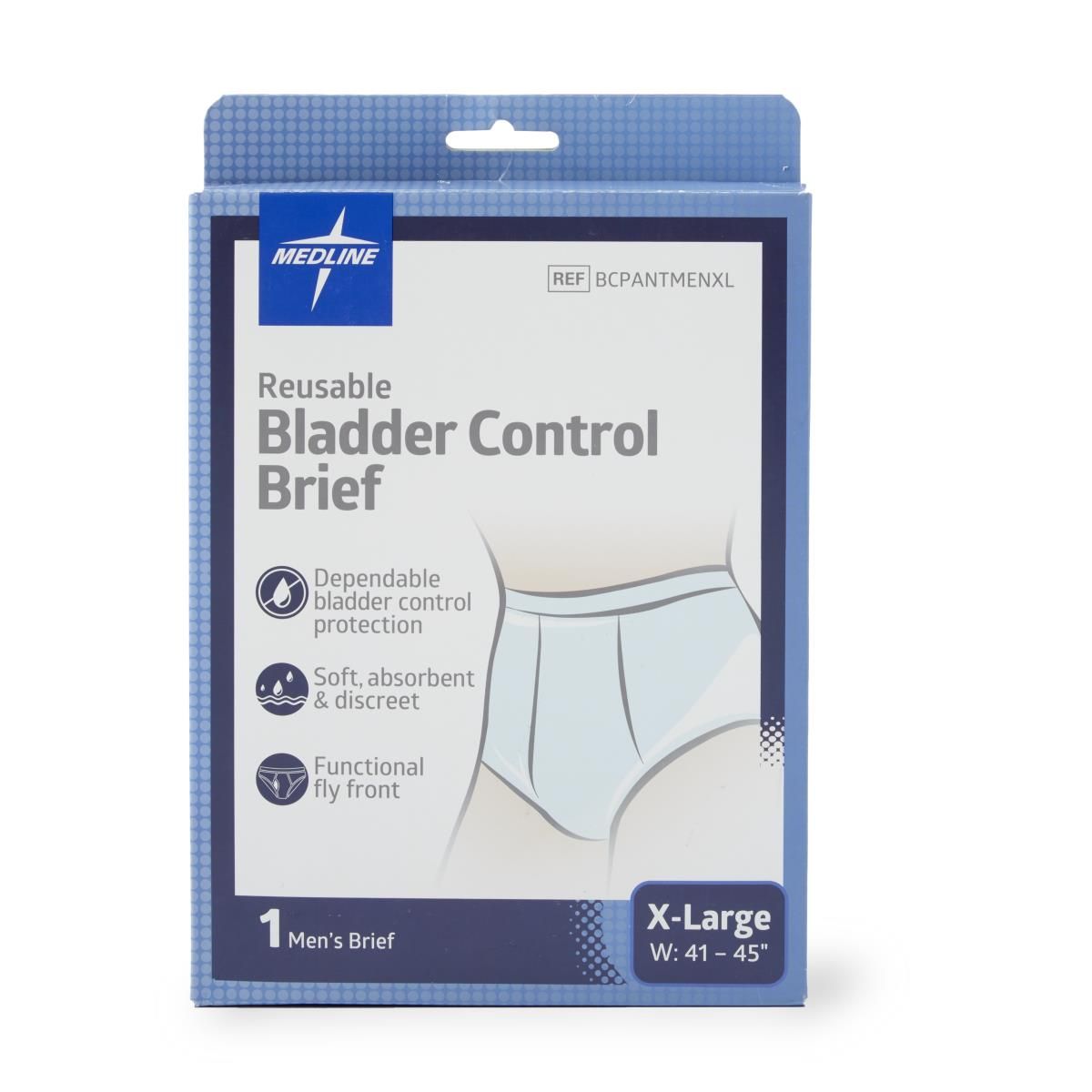 Medline Men's Reusable Bladder Control Brief XL 1Ct