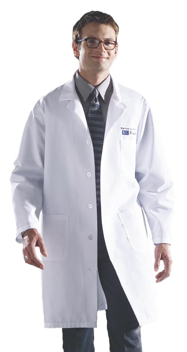 Medline Unisex KneeLength Lab Coat White XL 1Ct