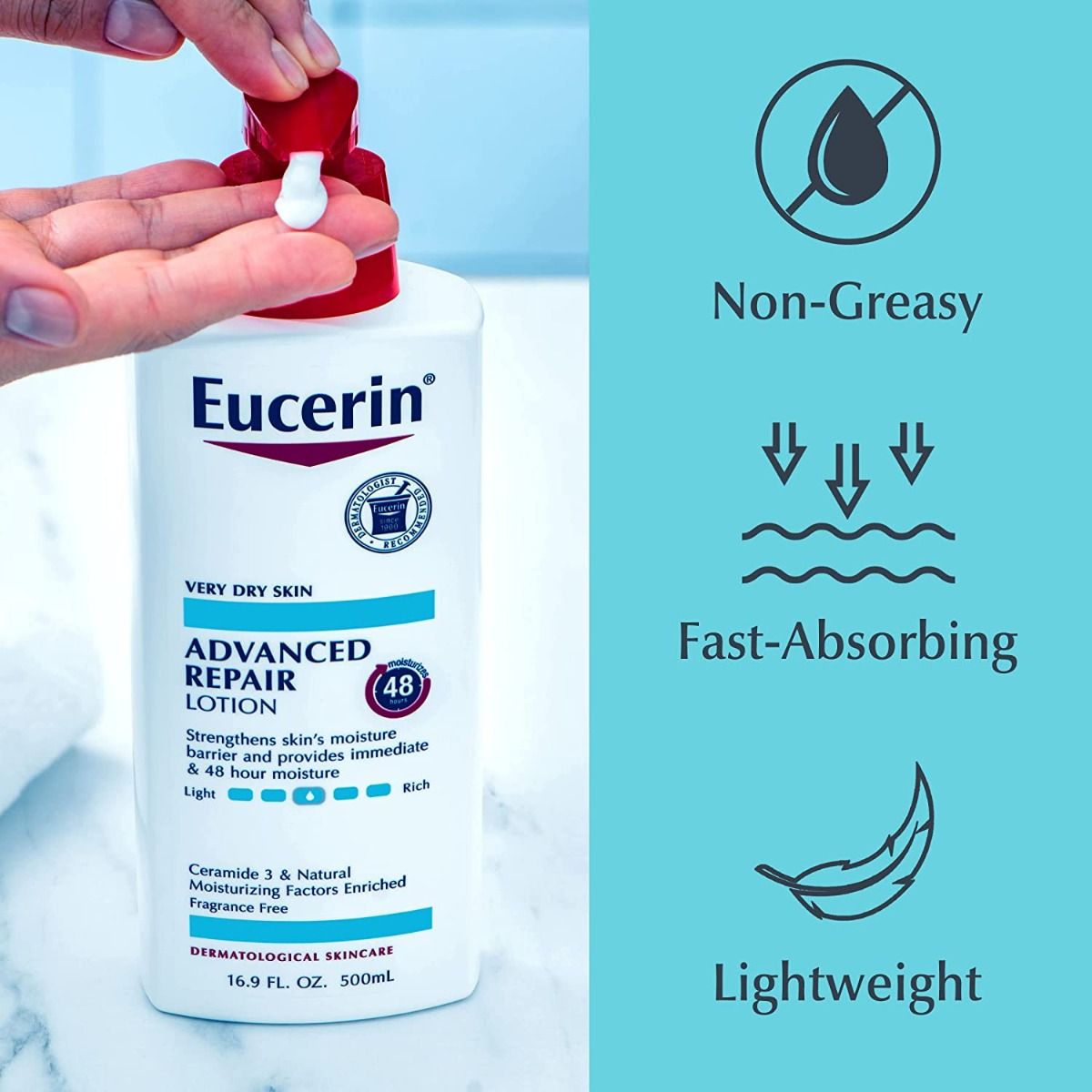 Eucerin Advanced Body Lotion, 16.9 oz. Bottle