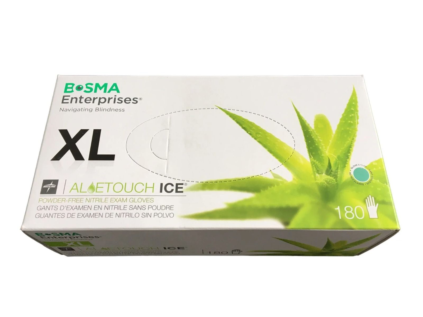 AloeTouch ICE PF Nitrile Exam Gloves Size XL 1800Ct