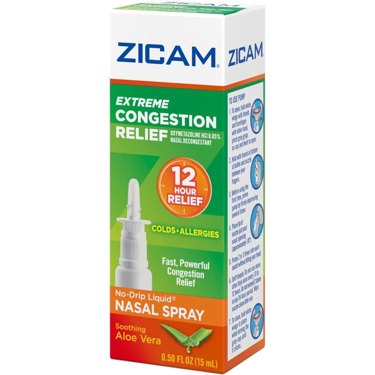 Zicam Extreme Congestion Relief NoDrip Nasal Spray 0.5oz 1Ct