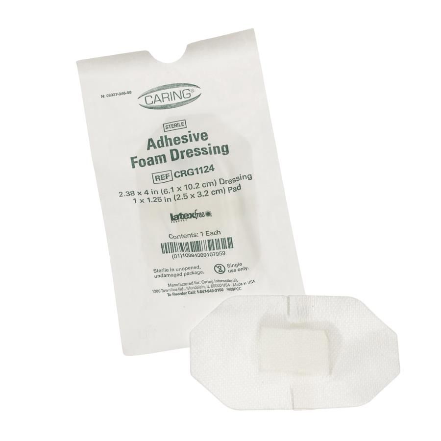 Medline Medical Tube Site Foam Dressing 2.38x4 180Ct