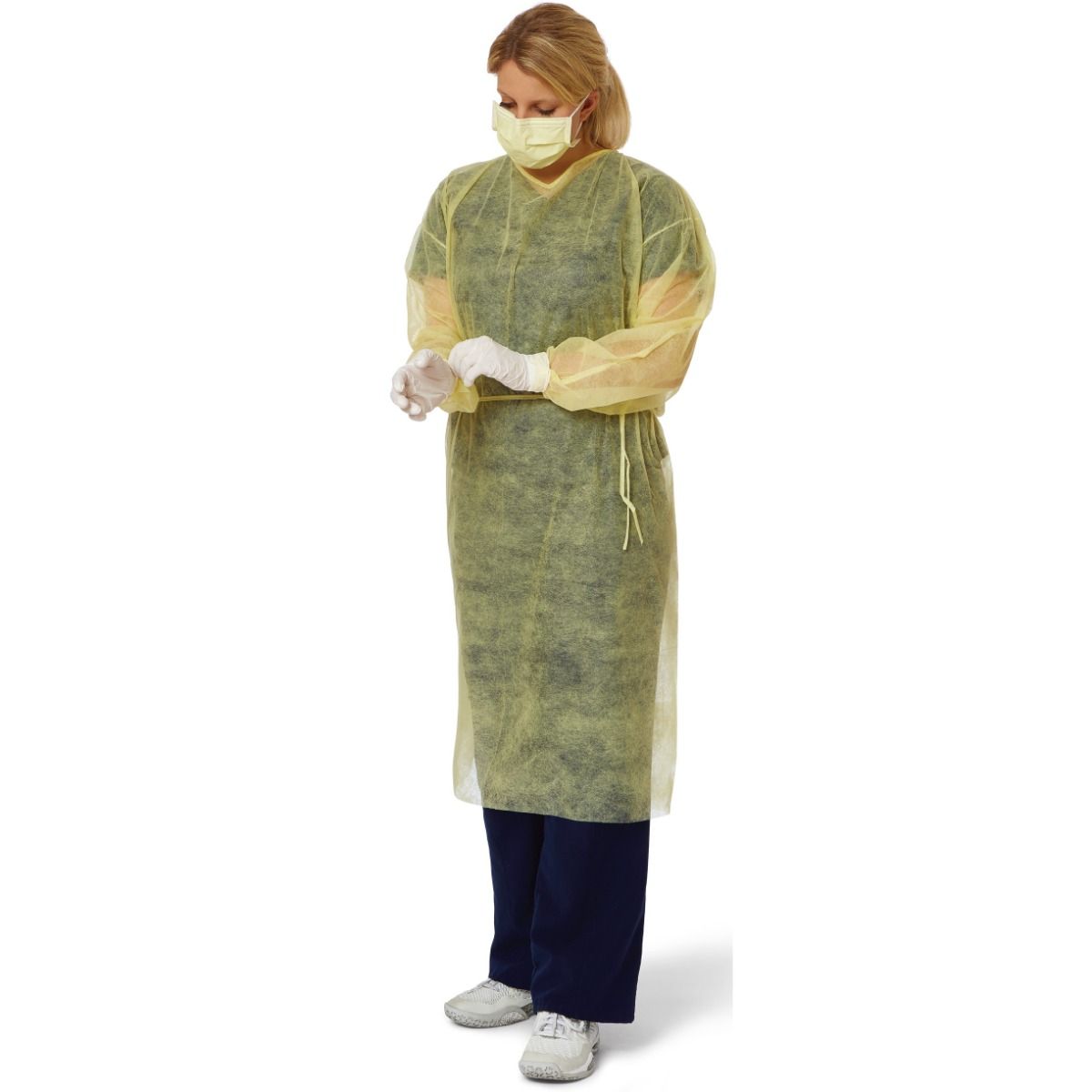 Medline Classic Lightweight Poly Cover Gown R/L 50Ct