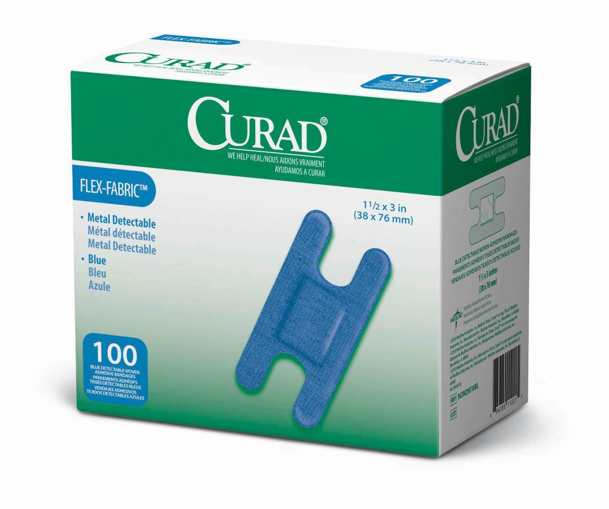 CURAD Food Service MetalDetect Bandages Knuckle 1200Ct