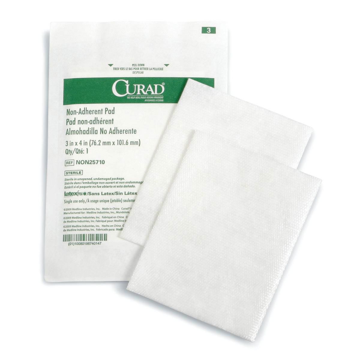 CURAD Sterile Nonadherent Pad 3x4 1200Ct