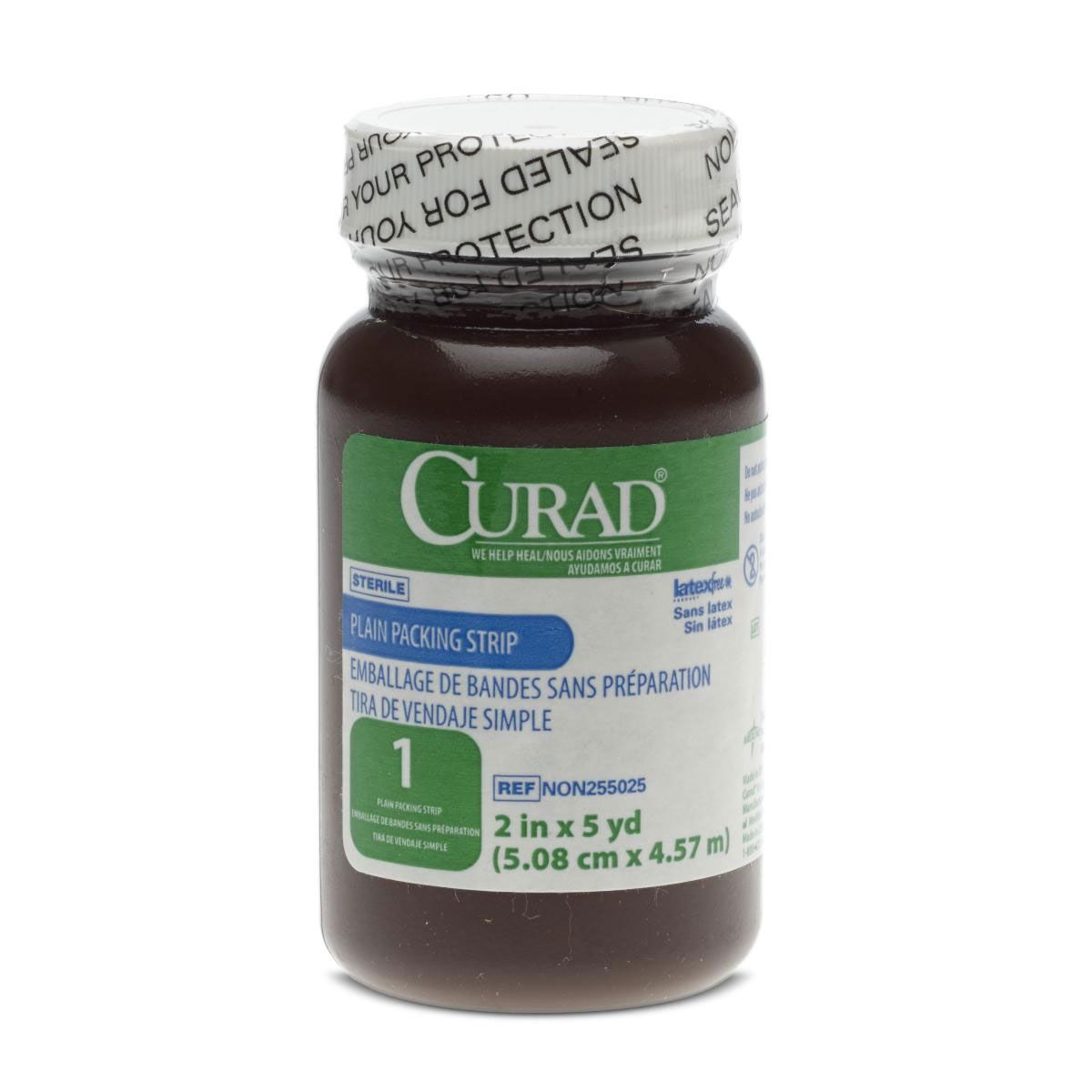 CURAD Sterile Plain Packing Strips 2in x 5yd 12Ct