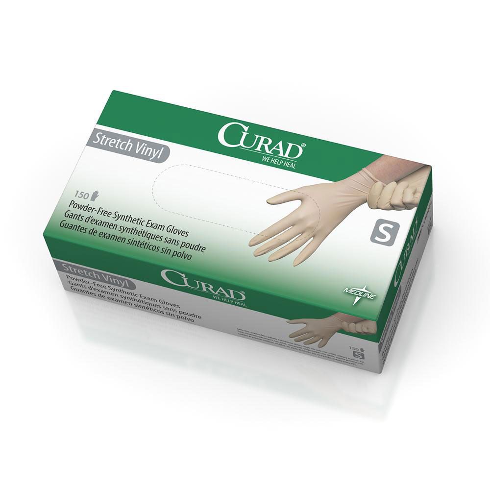 CURAD® Stretch Vinyl Exam GlovesMedline at Home