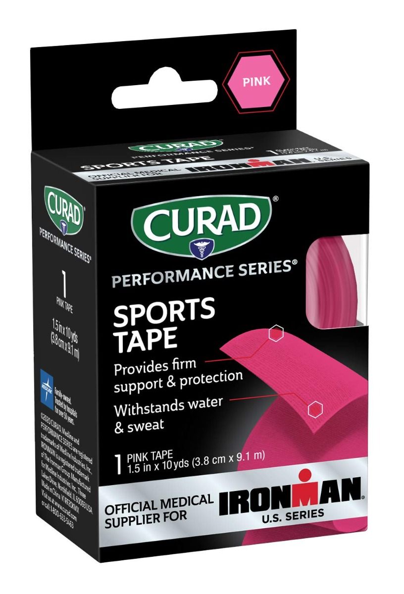 CURAD IRONMAN Sports Tape Pink 1.5inx10yd 1Ct