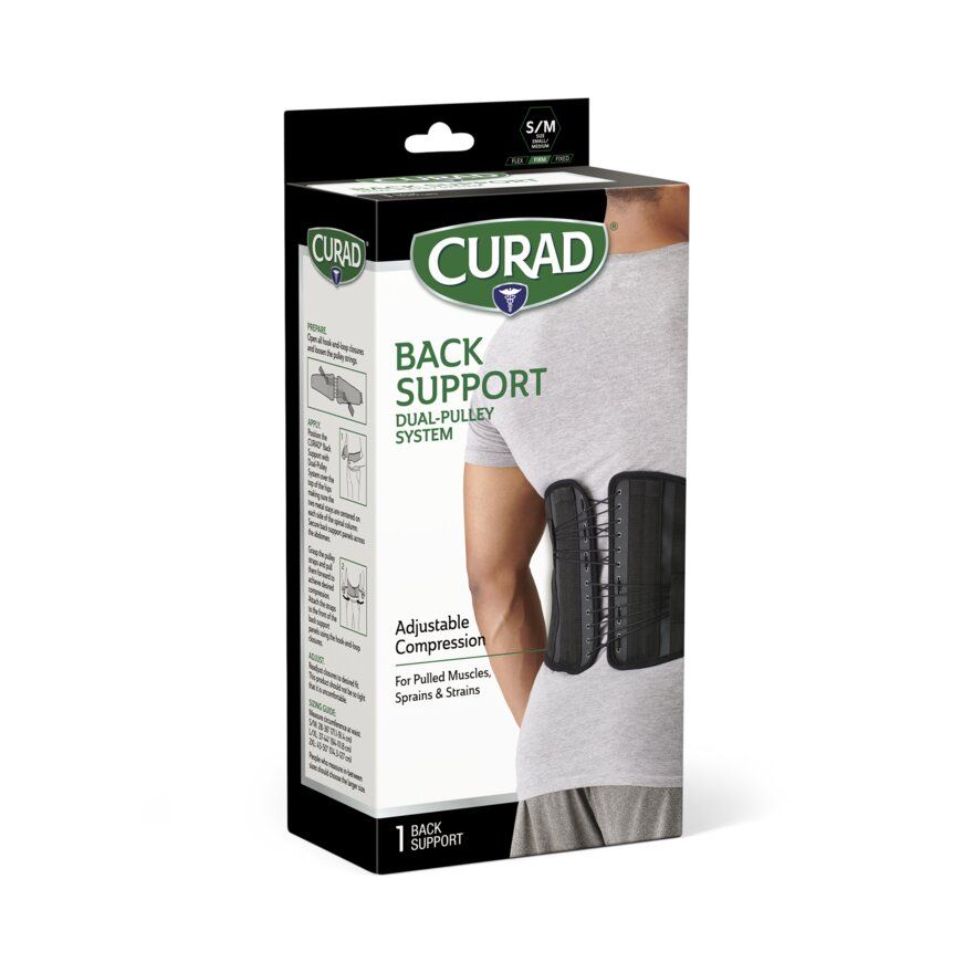 CURAD Back Supports with DualPulley System S/M 4Ct