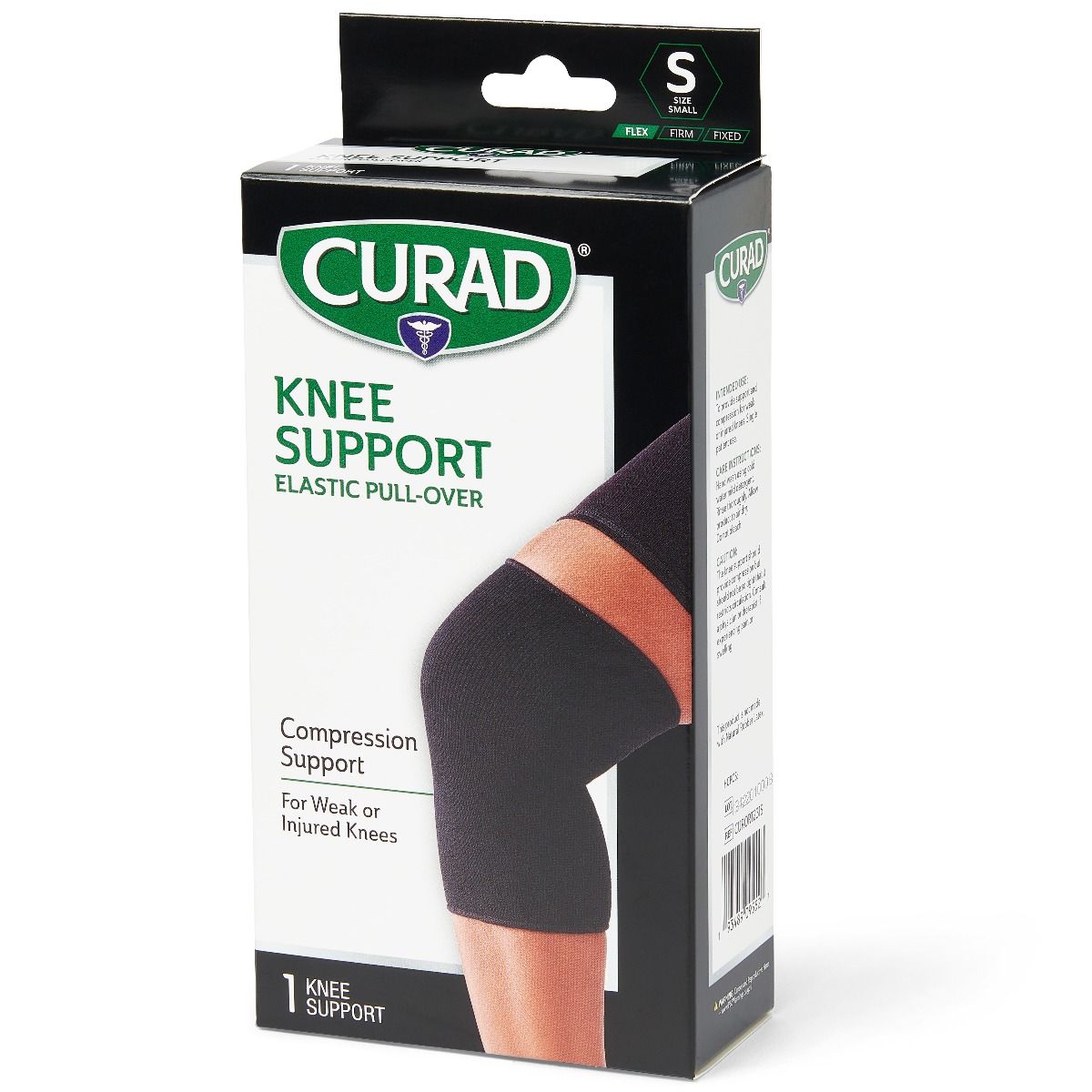 CURAD Performance Elastic PullOver Knee Support Black Size S 1Ct