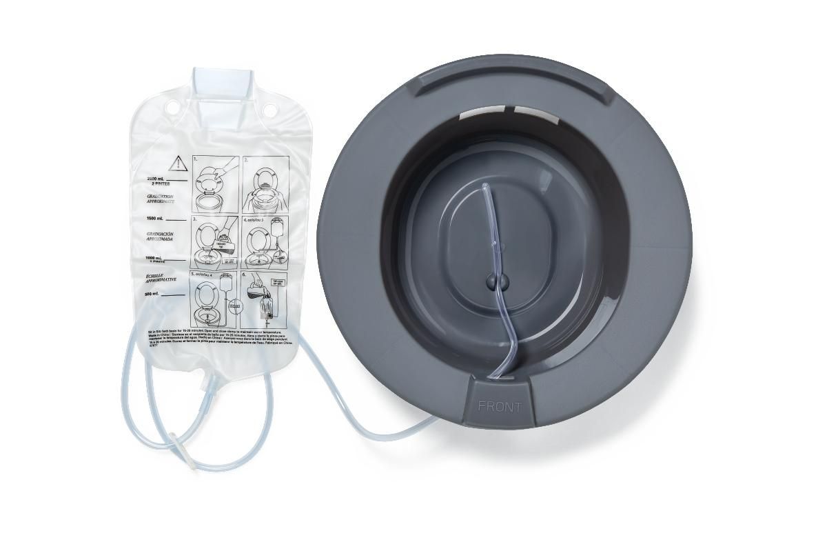 Medline Sitz Bath Kit with Bowl and 2,000mL Solution 10Ct