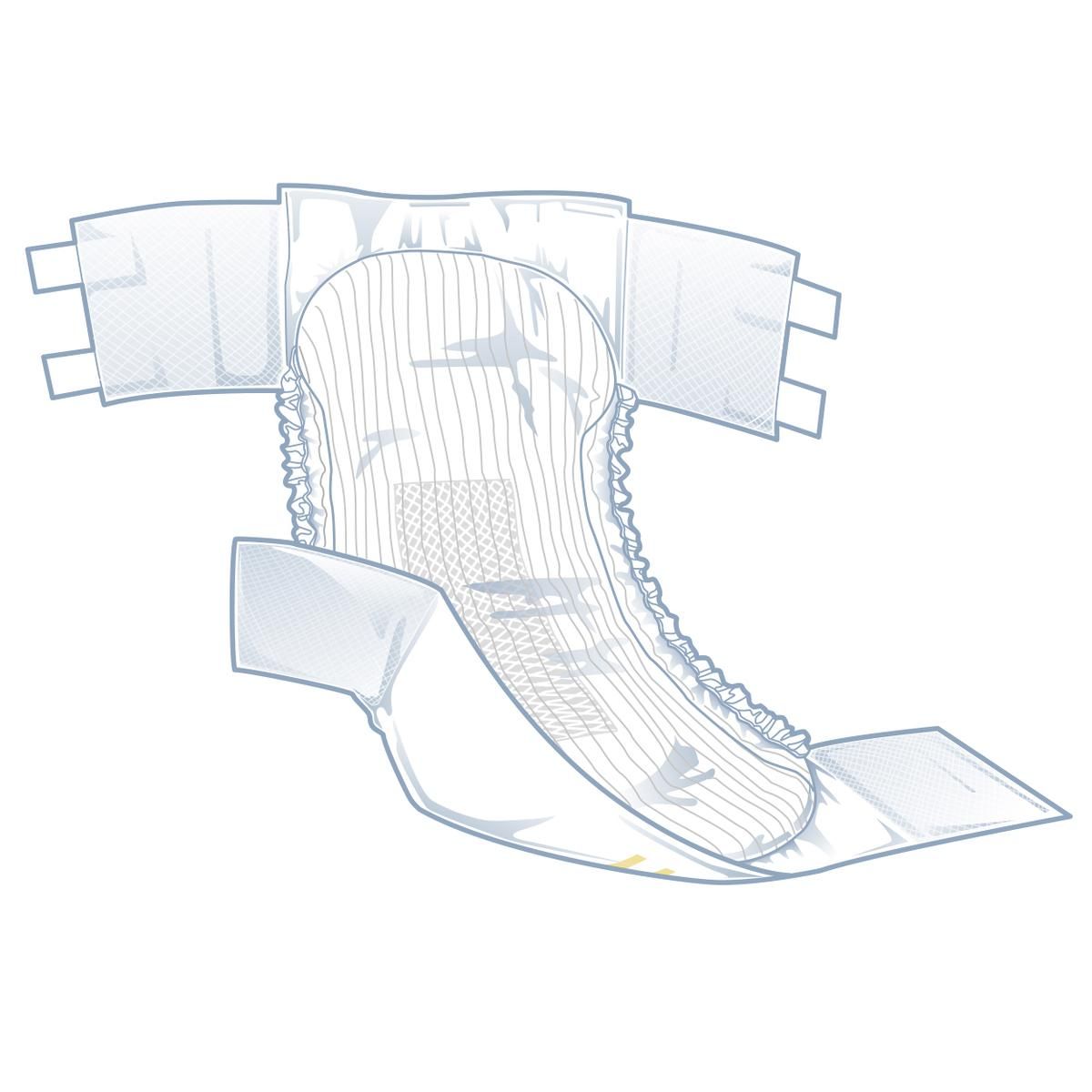 Medline FitRight OptiFit Extra Disposable Brief L 80Ct