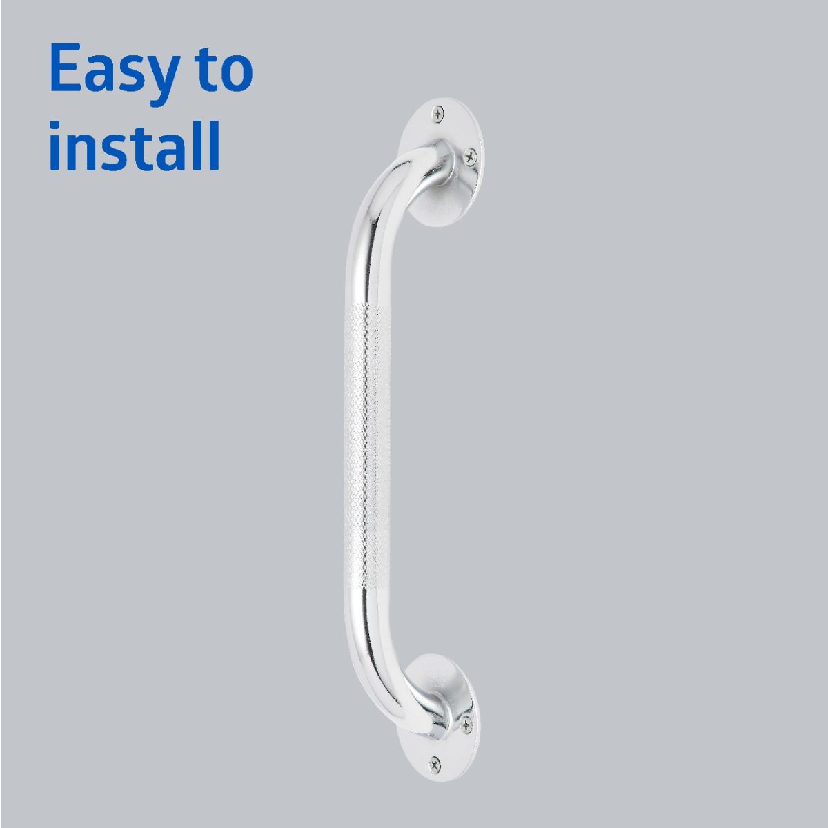 Medline 12in Knurled Chrome Grab Bar 300lb Capacity 1Ct