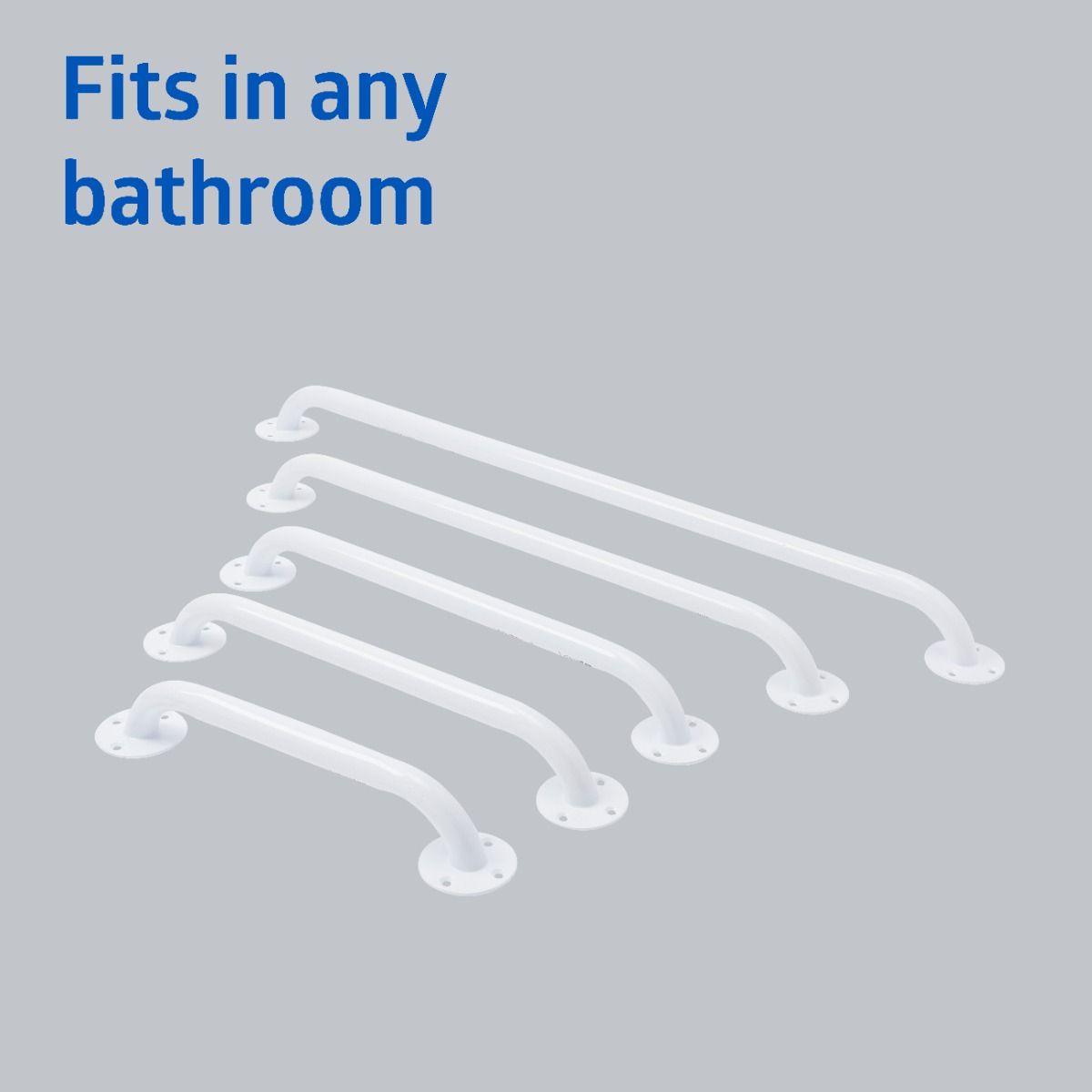 Medline 12in Knurled Chrome Grab Bar 300lb Capacity 1Ct