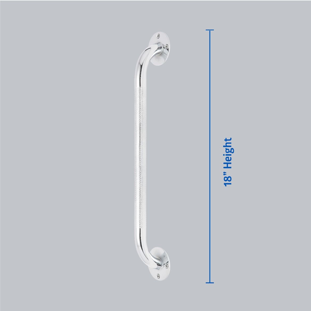 Medline 18in Knurled Chrome Grab Bar 300lb Capacity 1Ct