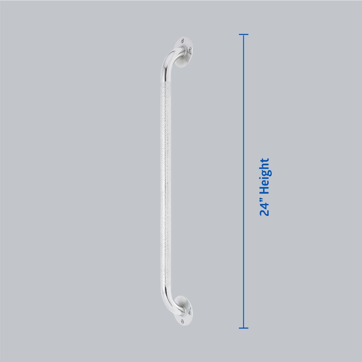 Medline 24in Knurled Chrome Grab Bar 300lb Capacity 1Ct