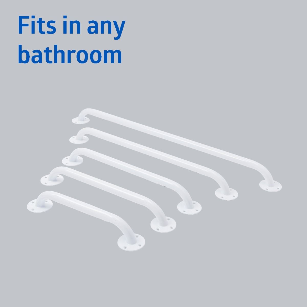 Medline 24in Knurled Chrome Grab Bar 300lb Capacity 1Ct