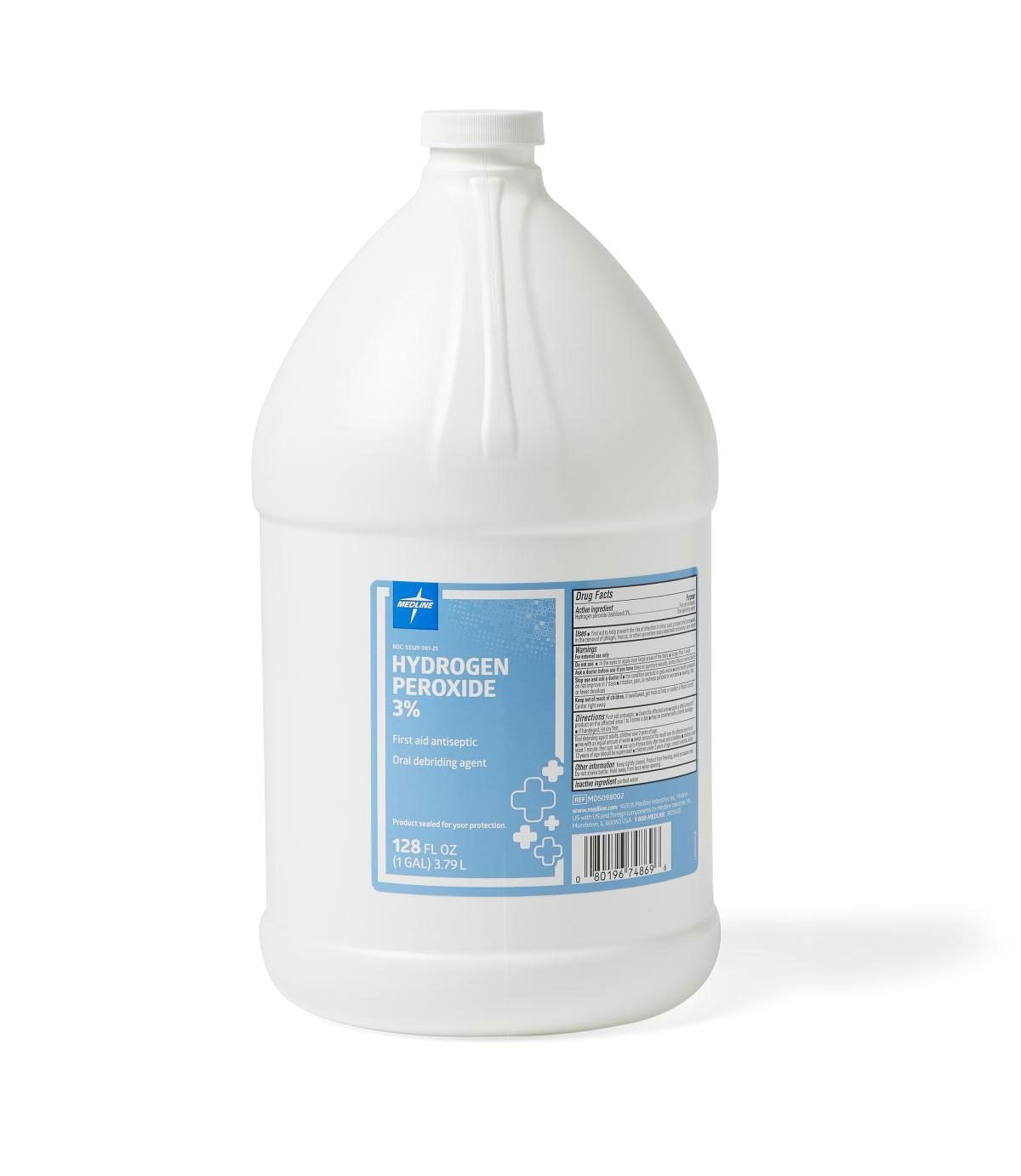 Medline 3 Hydrogen Peroxide 1Gallon 4Ct