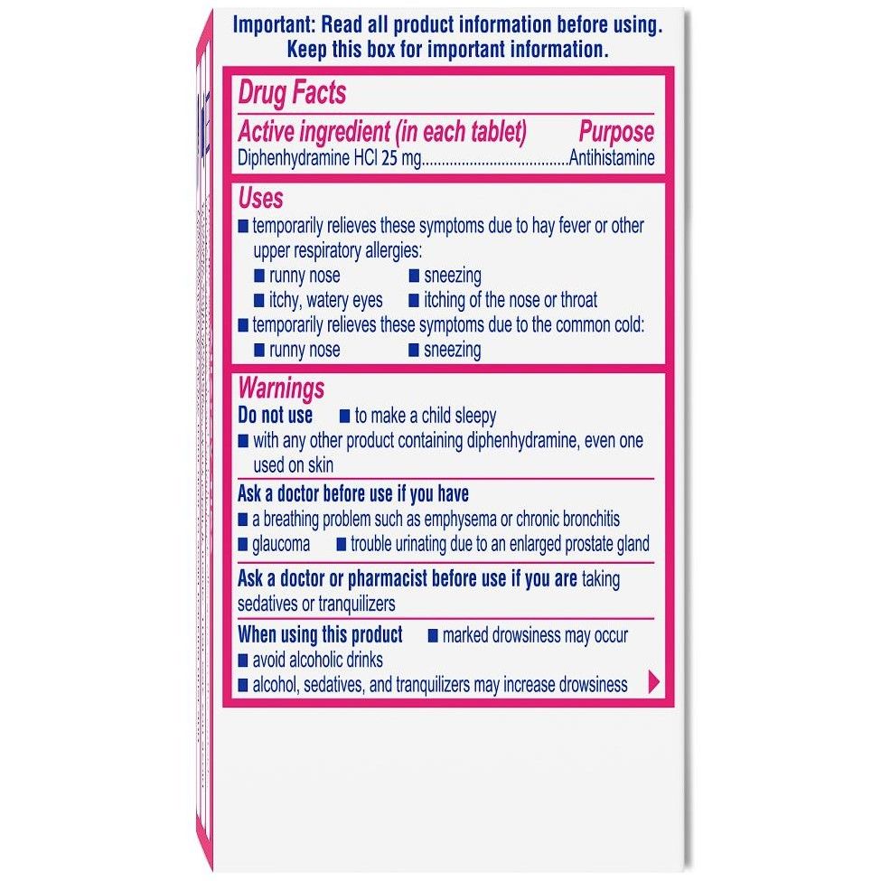 Benadryl Allergy Ultratabs Tablets 25mg 7200Ct