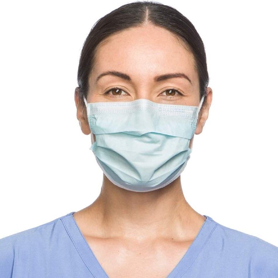 Halyard Basic Blue 3Ply Face Mask with Ear Loops 500Ct