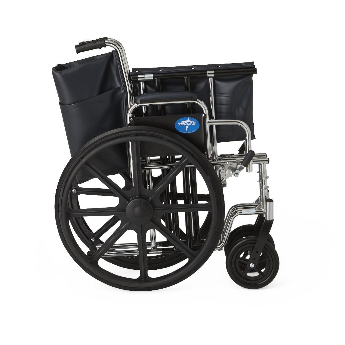 Medline Excel Bariatric XW Wheelchair 24in Seat 1Ct