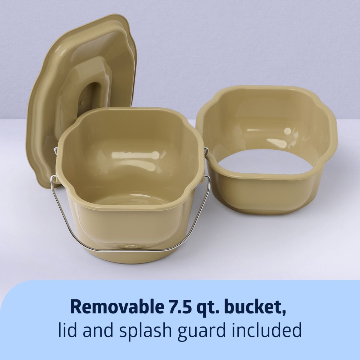 Elements Bedside Commode with Microban Medline At Home