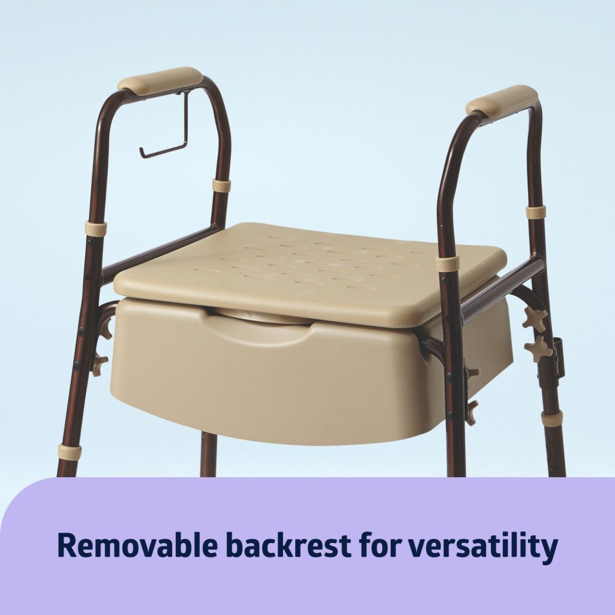 Elements Bedside Commode with Microban Medline At Home