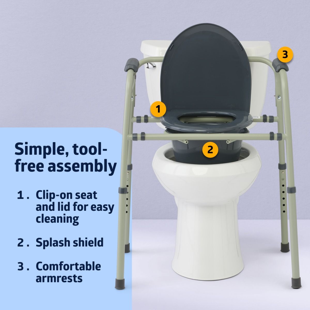 Steel Commode With Microban