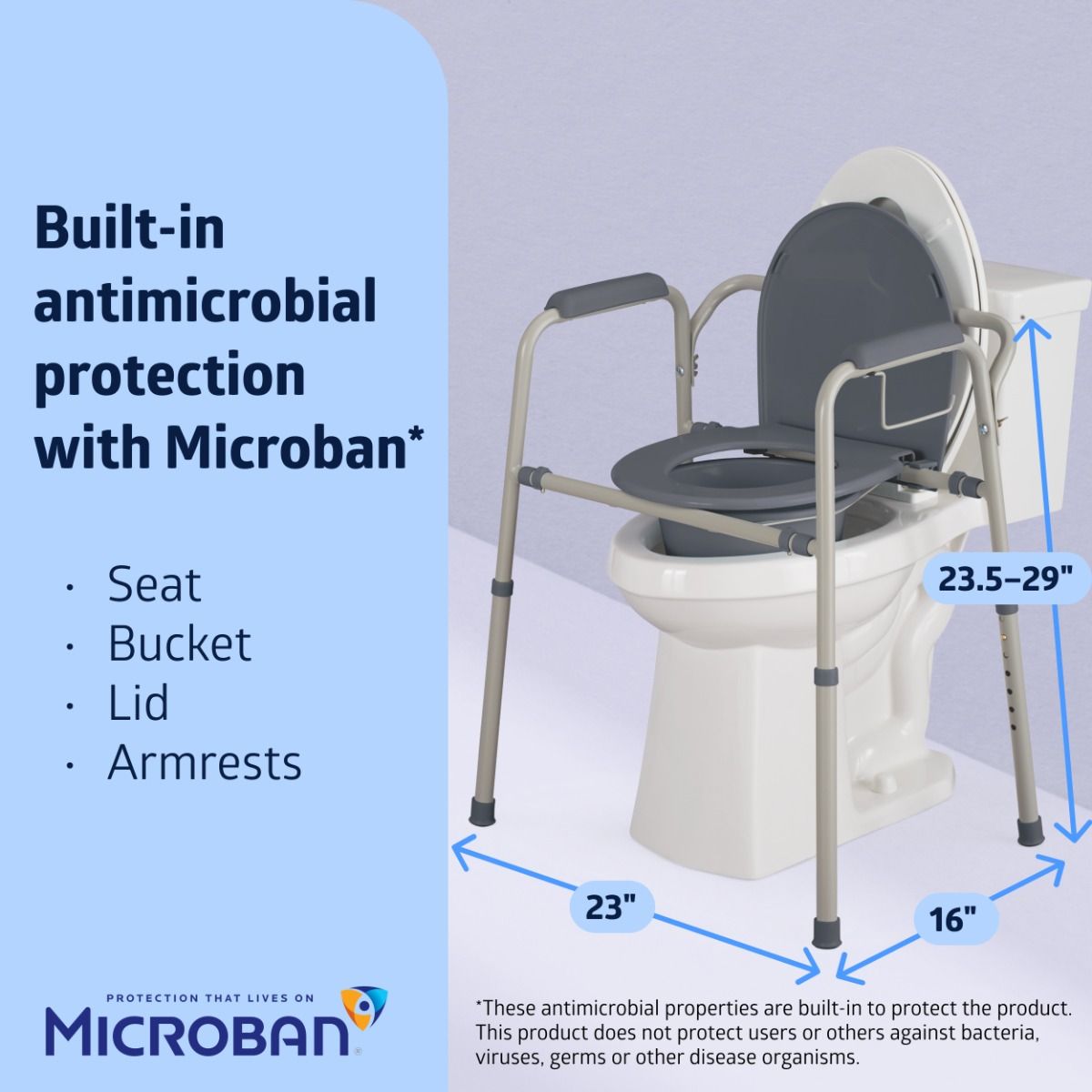 Steel Commode With Microban