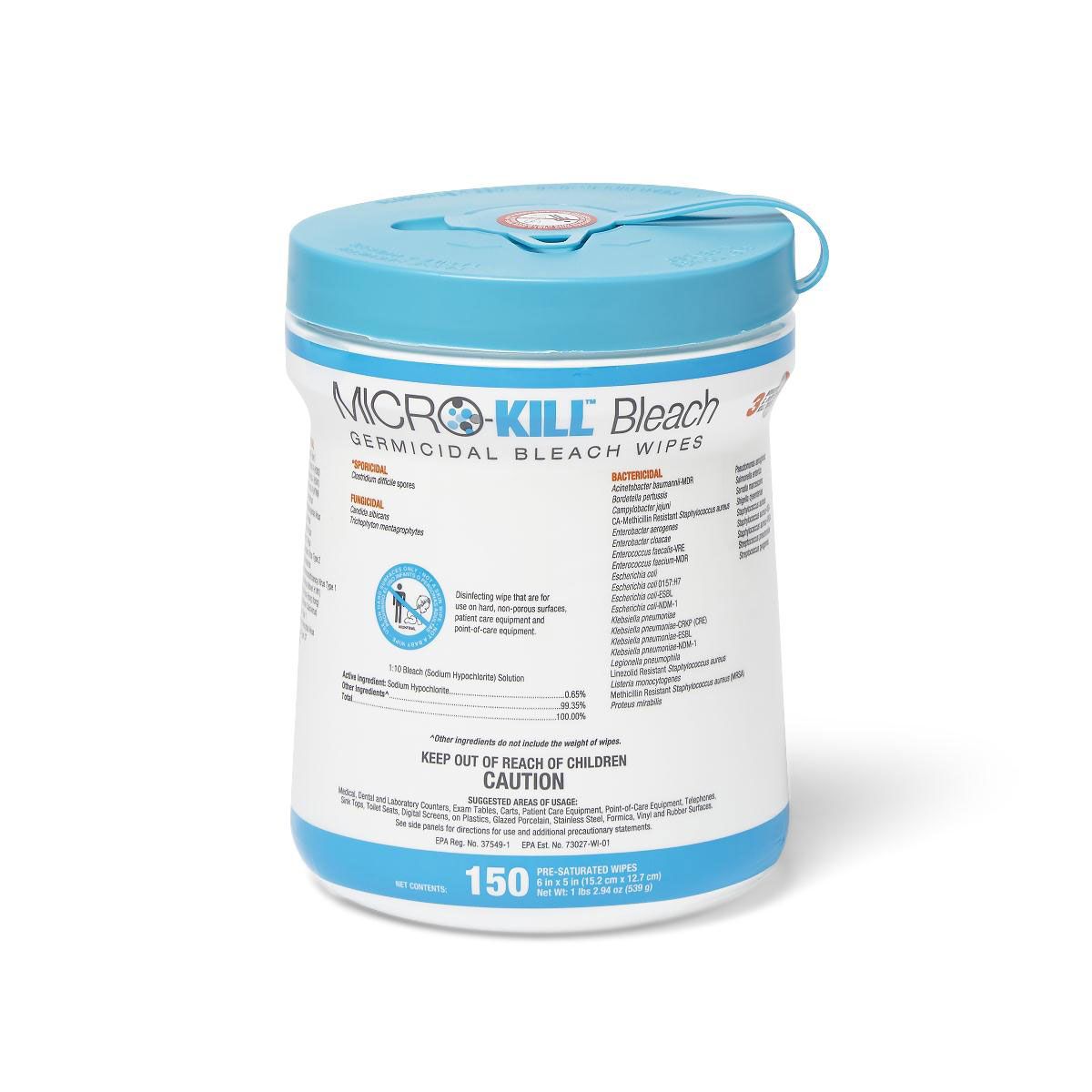 Medline MicroKill Bleach Germicidal Bleach Wipes 6x5 900Ct
