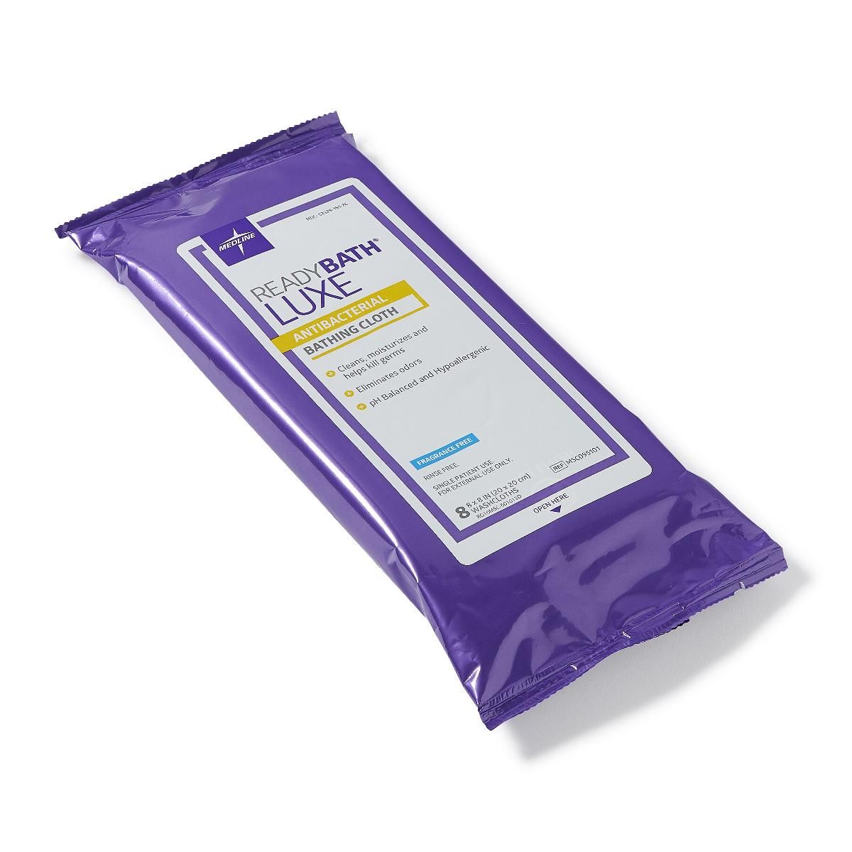 ReadyBath LUXE Antibacterial Bathing Wipe Unscent 8Ct
