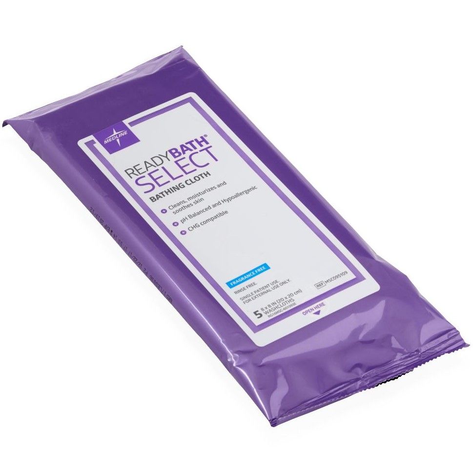 ReadyBath SELECT MediumWeight Bathing Wipes Unscented 5Ct