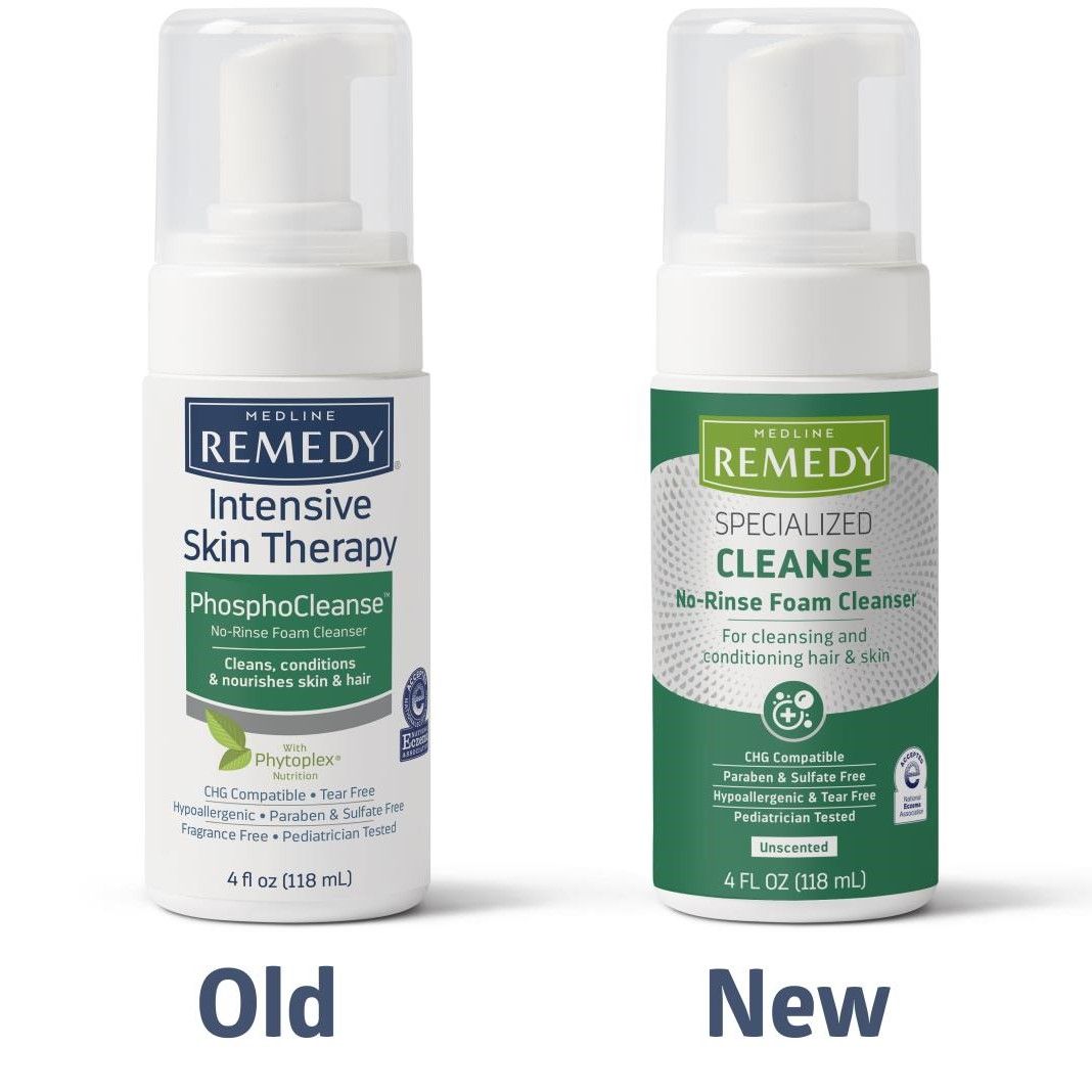 Medline Remedy Specialized NoRinse Foam Cleanser 4oz 24Ct