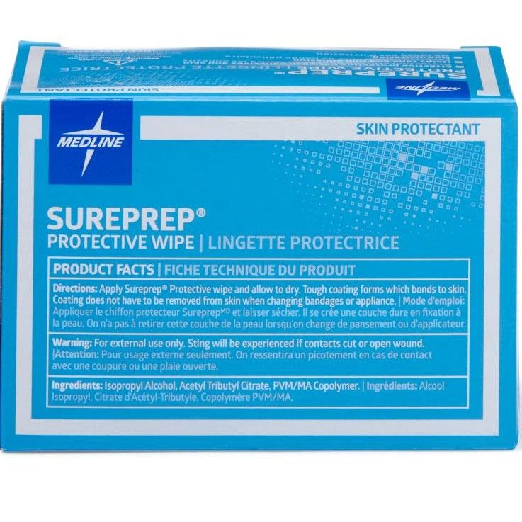 Medline SurePrep Skin Protectant Wipe 10Ct