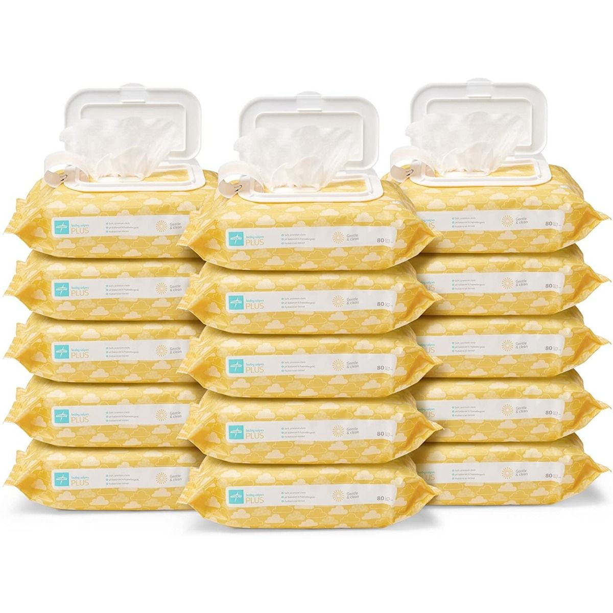 Medline Hypoallergenic Scented Baby Wipes PLUS 1200Ct