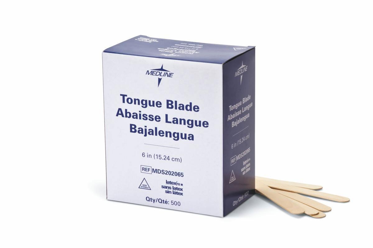 Medline Nonsterile 6in Tongue Depressor 500Ct