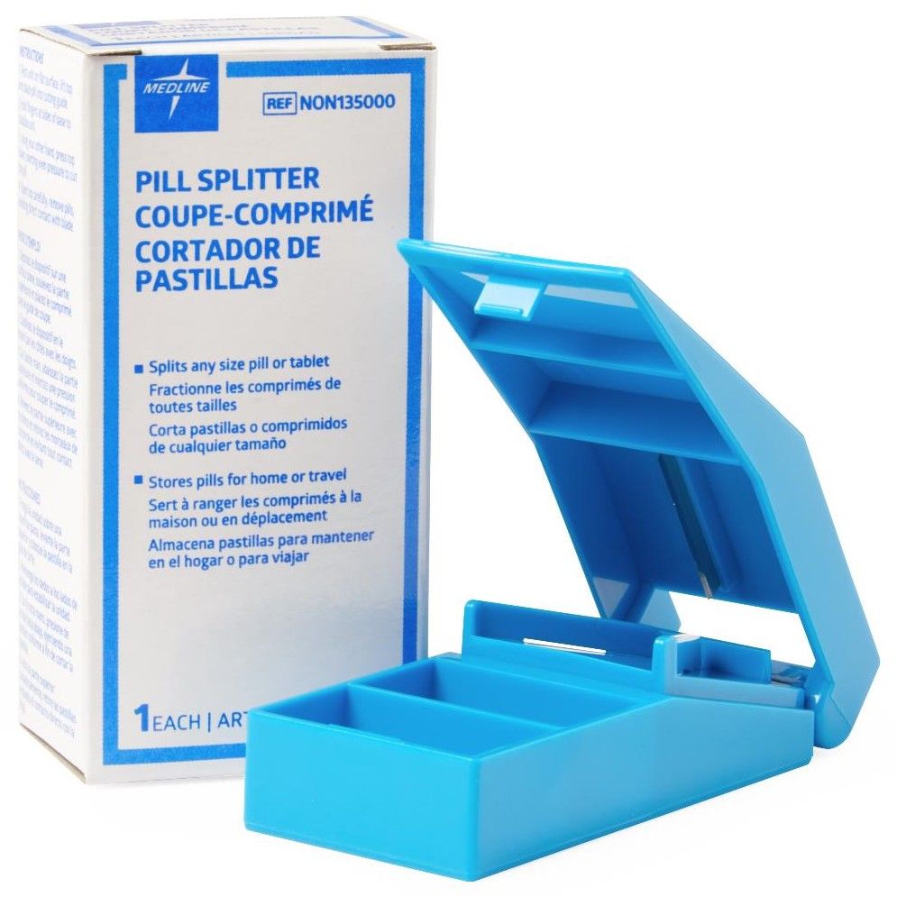 Medline Pill Splitter with Storage 1Ct