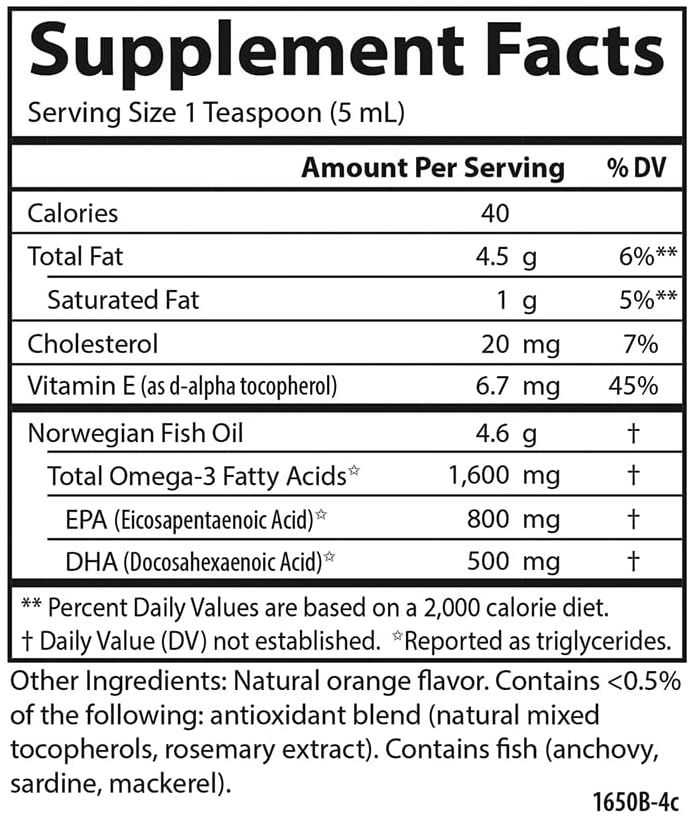 Carlson Very Finest Fish Oil 1600mg 6.7oz