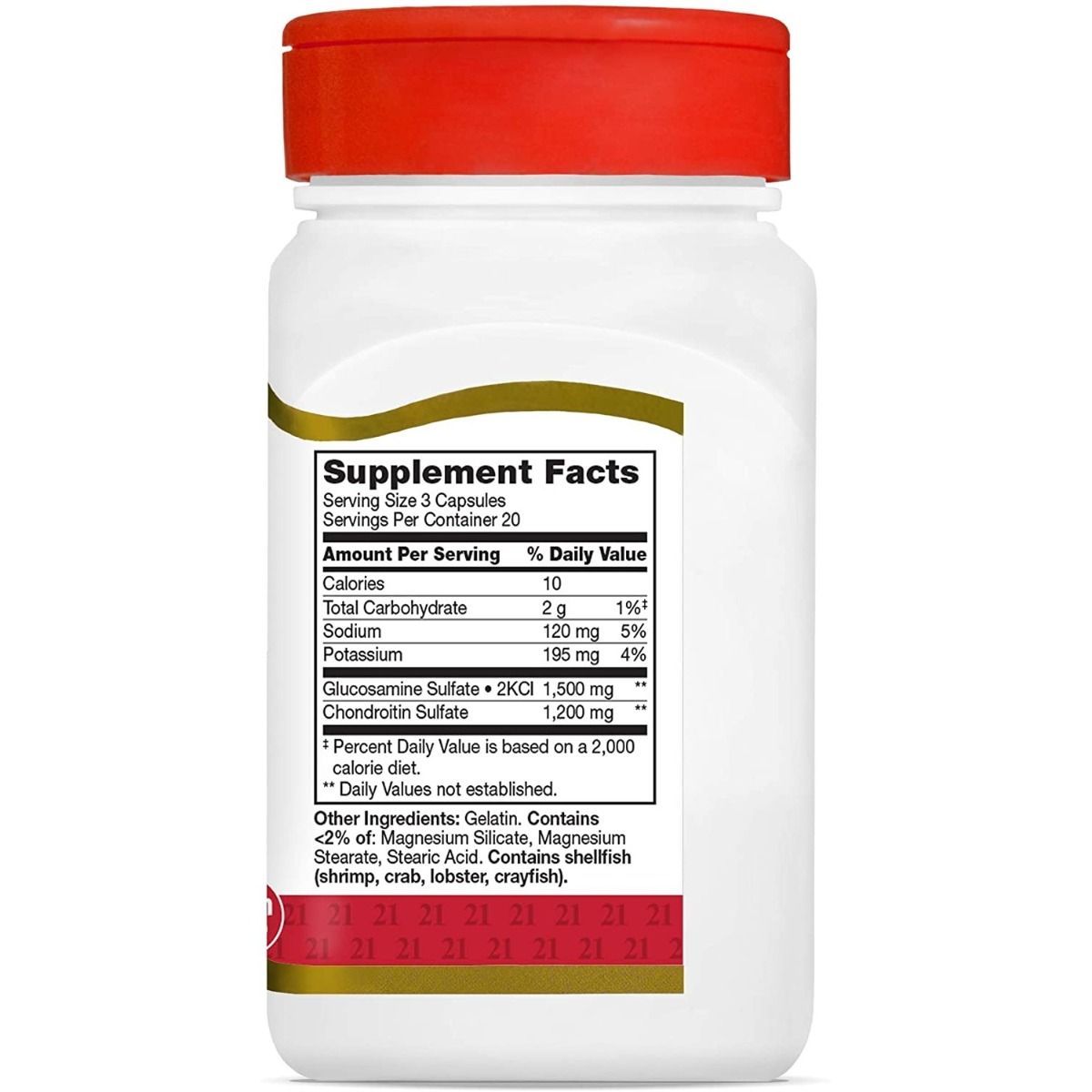 21st Century Glucosamine 500mg Chondroitin 400mg Capsule 60Ct