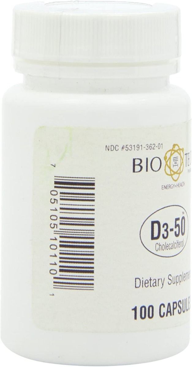 BioTech Vitamin D350 Dietary Supplement 1250mcg 100Ct