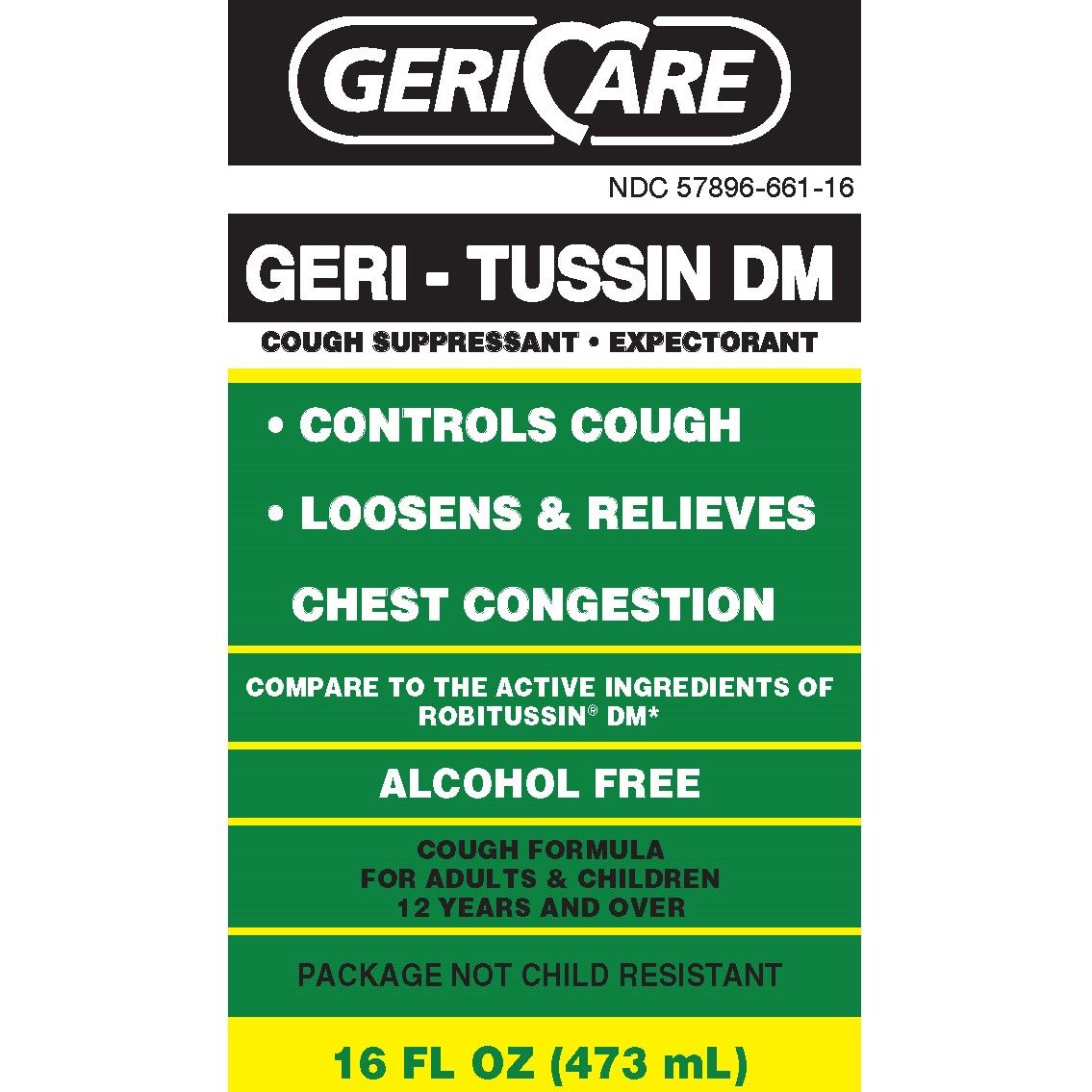 GeriTussin DM Guaifenesin Syrup with Dextromethorphan 16oz