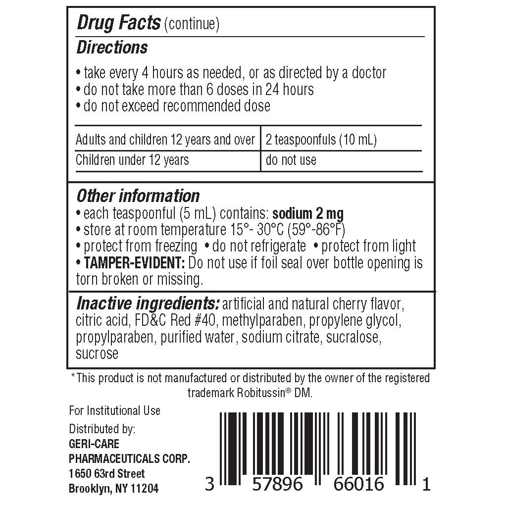 GeriTussin DM Guaifenesin Syrup with Dextromethorphan 16oz