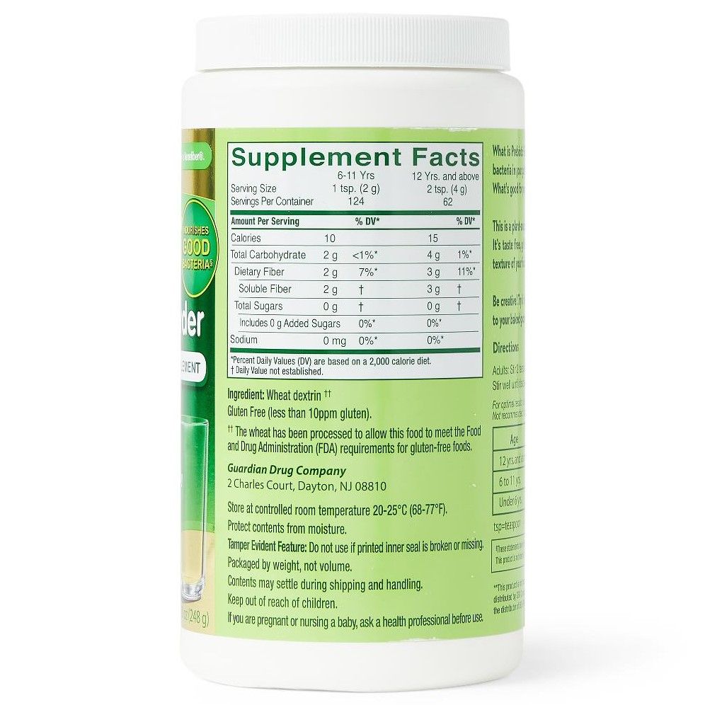 Guardian Clear Prebiotic Fiber Powder Supplement 8.8oz 1Ct