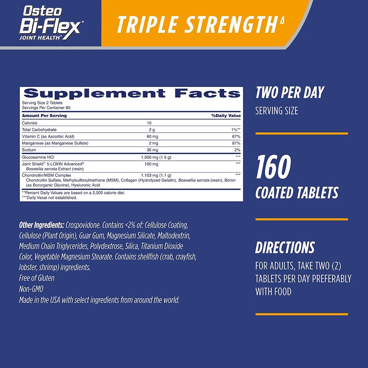 Osteo BiFlex Triple Strength Tablets, 80Ct