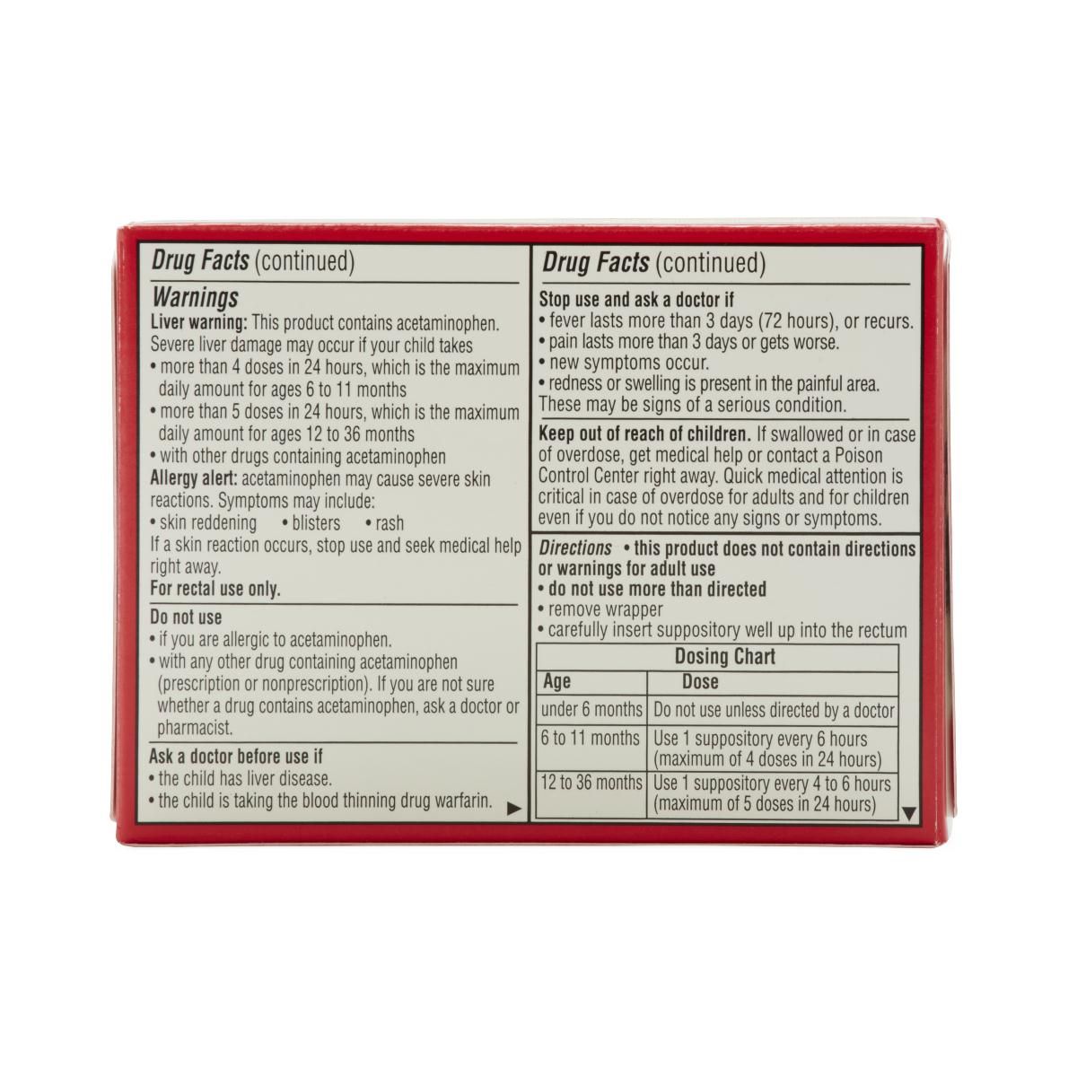 Infants' FeverAll Acetaminophen Suppositories 80mg