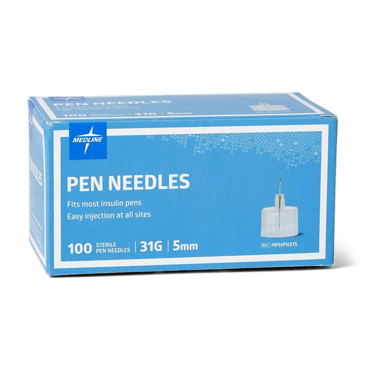 Medline Insulin Pen Needle 31G x 5 mm 1000Ct